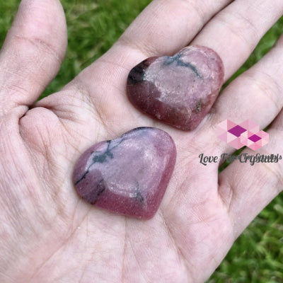 Rhodonite Twin Hearts (25-30Mm) Brazil Heart