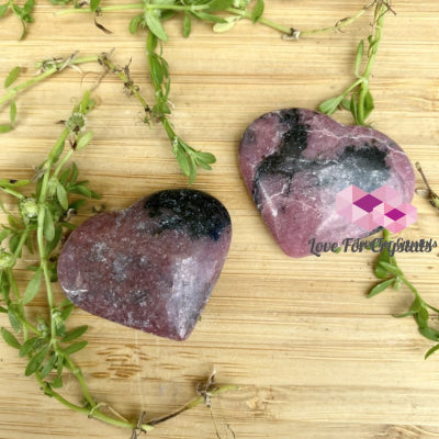 Rhodonite Twin Hearts (25-30Mm) Brazil Heart