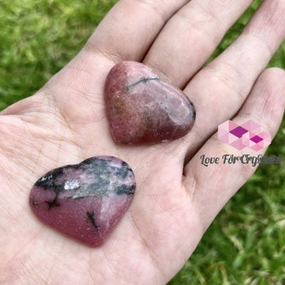 Rhodonite Twin Hearts (25-30Mm) Brazil Heart