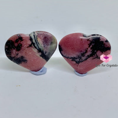 Rhodonite Twin Hearts (25-30Mm) Brazil Heart