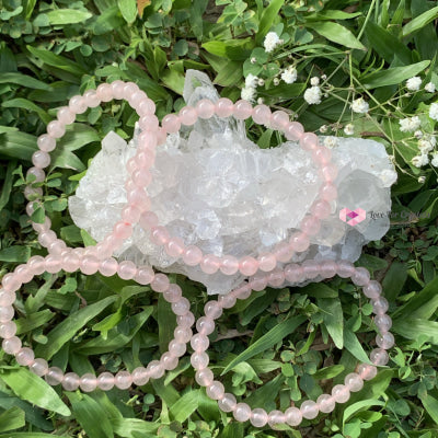 Rose Quartz 6Mm Bracelet (Gemstone Energy) Bracelets & Bangles