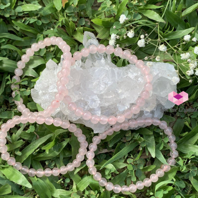 Rose Quartz 6Mm Bracelet (Gemstone Energy) Bracelets & Bangles