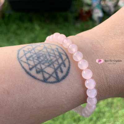 Rose Quartz 6Mm Bracelet (Gemstone Energy) Bracelets & Bangles
