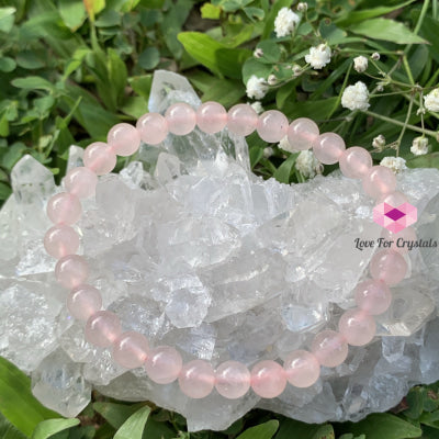 Rose Quartz 6Mm Bracelet (Gemstone Energy) Bracelets & Bangles