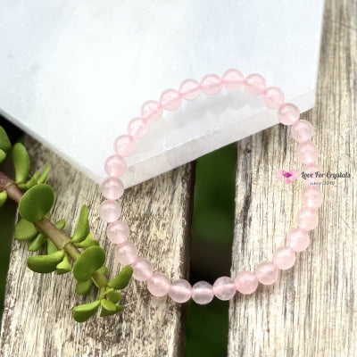 Rose Quartz 6Mm Bracelet (Aaaa) Bracelets & Bangles