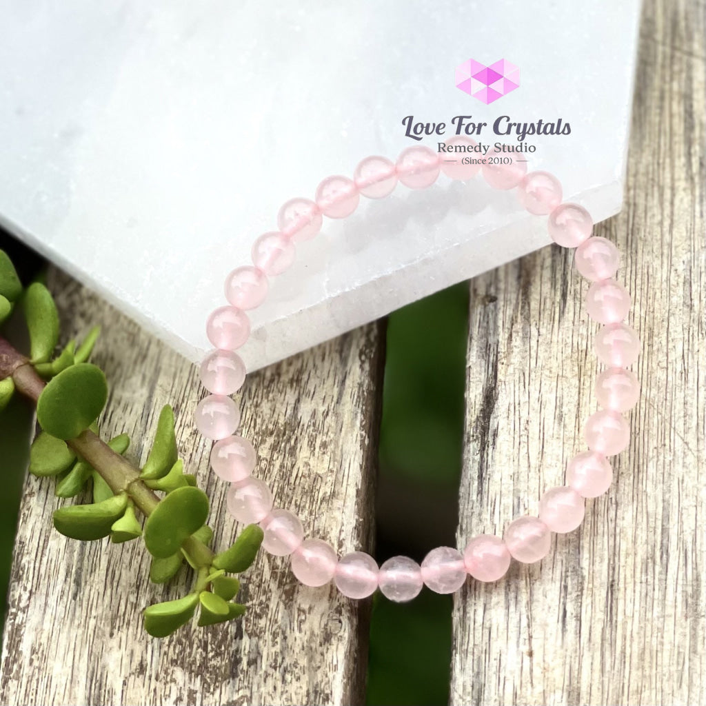 Rose Quartz 6Mm Bracelet (Aaaa) Bracelets & Bangles