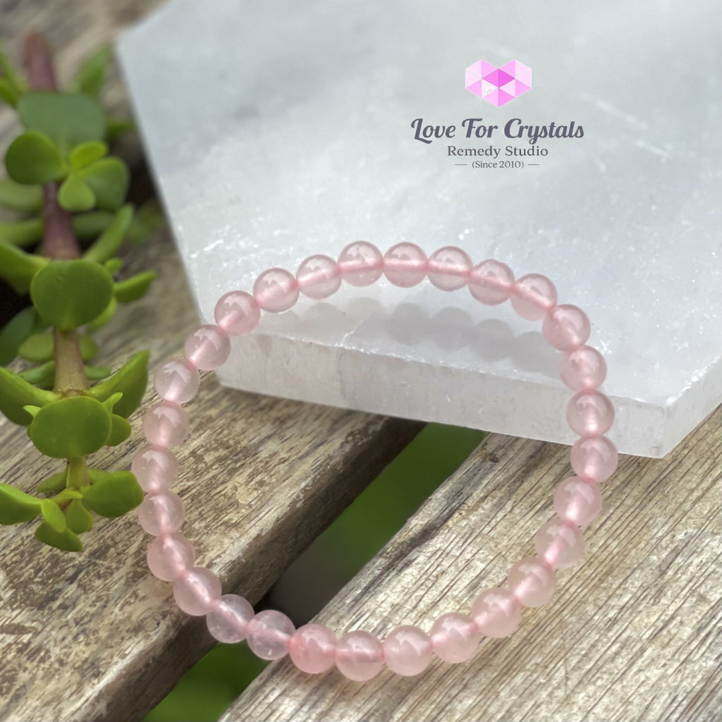 Rose Quartz 6Mm Bracelet (Aaaa) Bracelets & Bangles