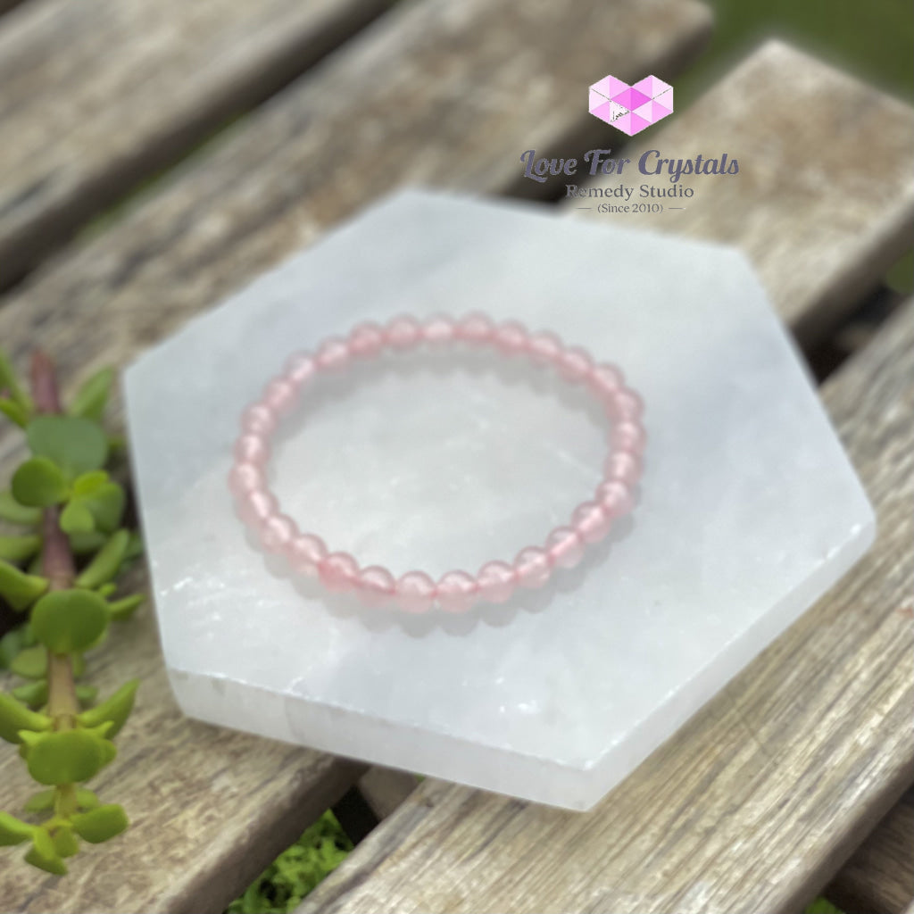 Rose Quartz 6Mm Bracelet (Aaaa) Bracelets & Bangles