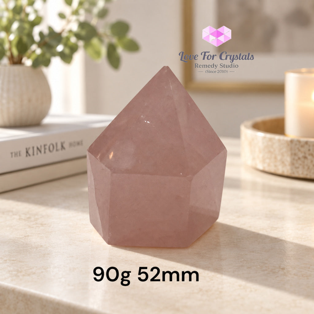 Rose Quartz AAA Tower (Brazil) - 90g 52mm - Rose quartz