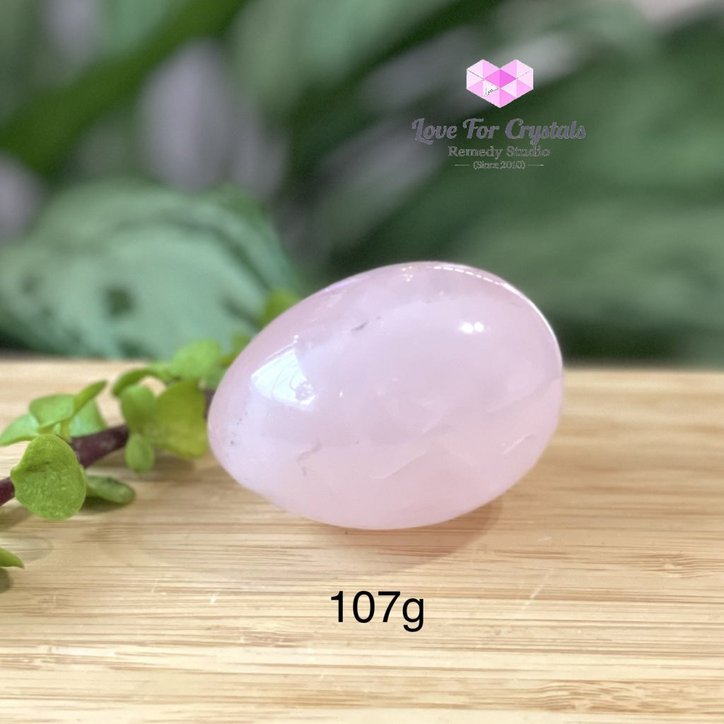 Rose Quartz Crystal Eggs 50Mm (Brazil) Aaa 107G Polished Stones