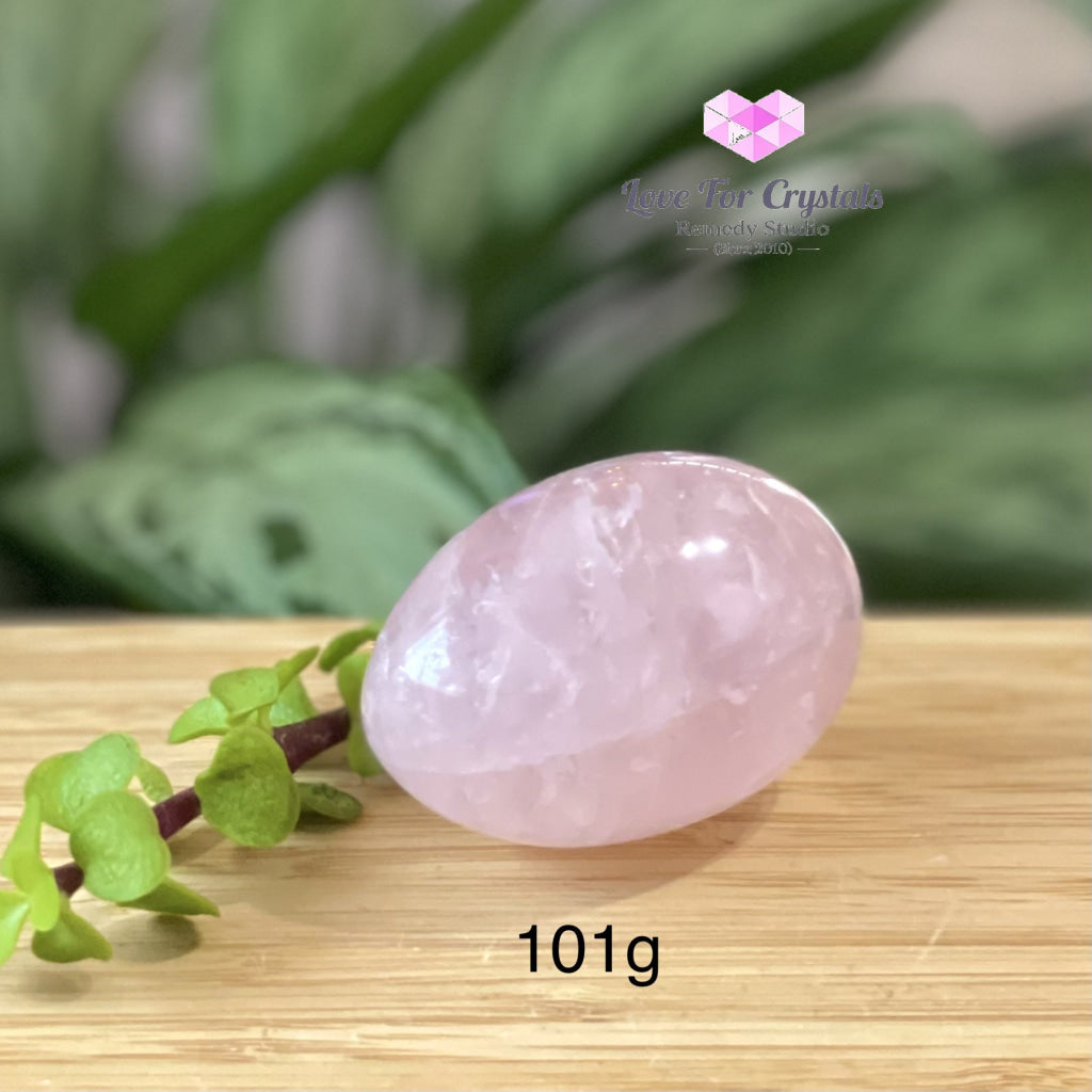 Rose Quartz Crystal Eggs 50Mm (Brazil) Aaa 101G Polished Stones