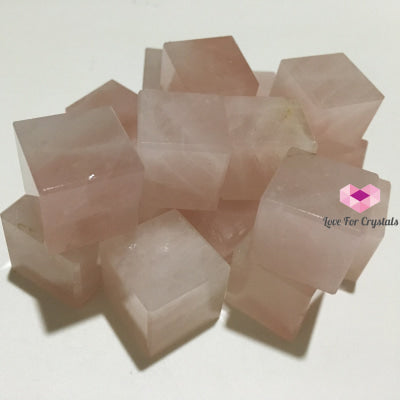 Rose Quartz Cube (15Mm) Morocco Shaped Crystals