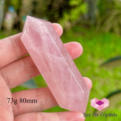 Rose Quartz Double Terminated Points (Brazil) 73G 80Mm Polished Crystals