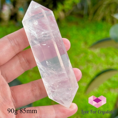 Rose Quartz Double Terminated Points (Brazil) 90G 85Mm Polished Crystals