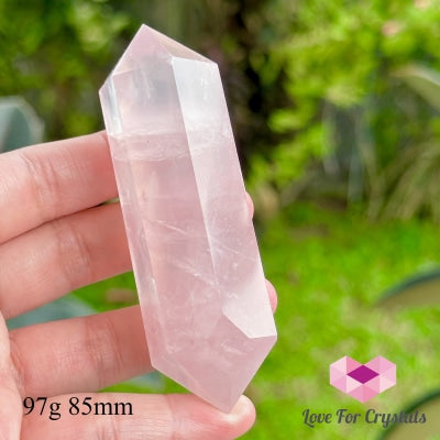 Rose Quartz Double Terminated Points (Brazil) 97G 85Mm Polished Crystals