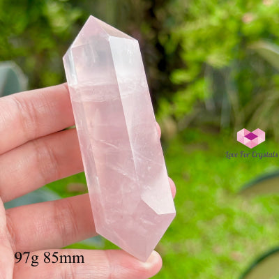 Rose Quartz Double Terminated Points (Brazil) 97G 85Mm Polished Crystals