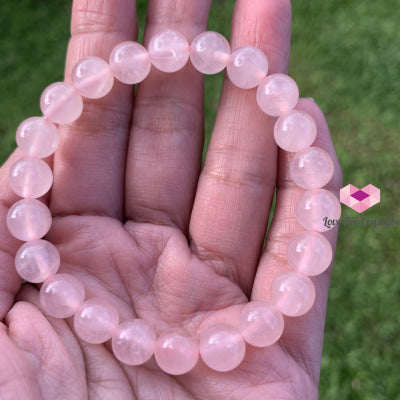 Rose Quartz Gemstone Energy Bracelet (Love) 8Mm