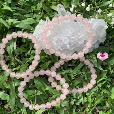 Rose Quartz Gemstone Energy Bracelet (Love) 8Mm