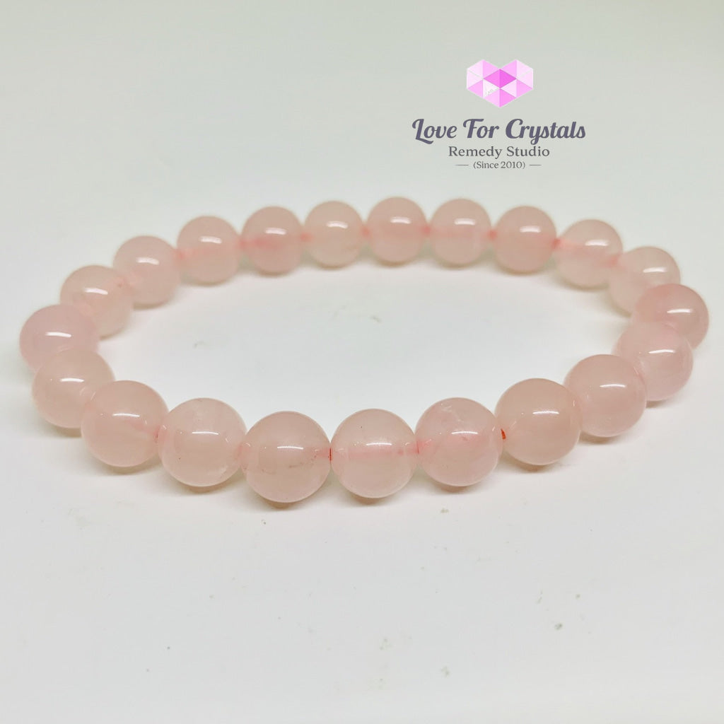 Rose Quartz Gemstone Energy Bracelet (Love) 8Mm
