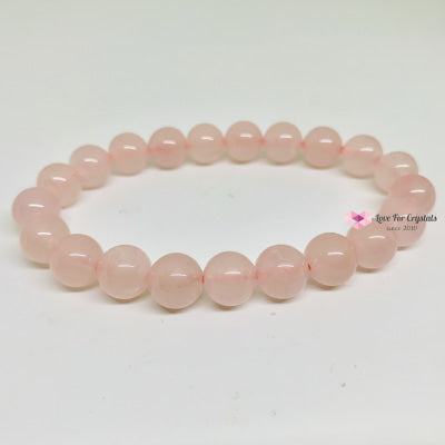 Rose Quartz Gemstone Energy Bracelet (Love) 8Mm