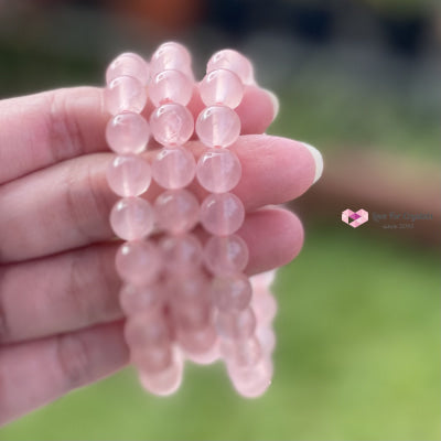 Rose Quartz Gemstone Energy Bracelet (Love) 8Mm