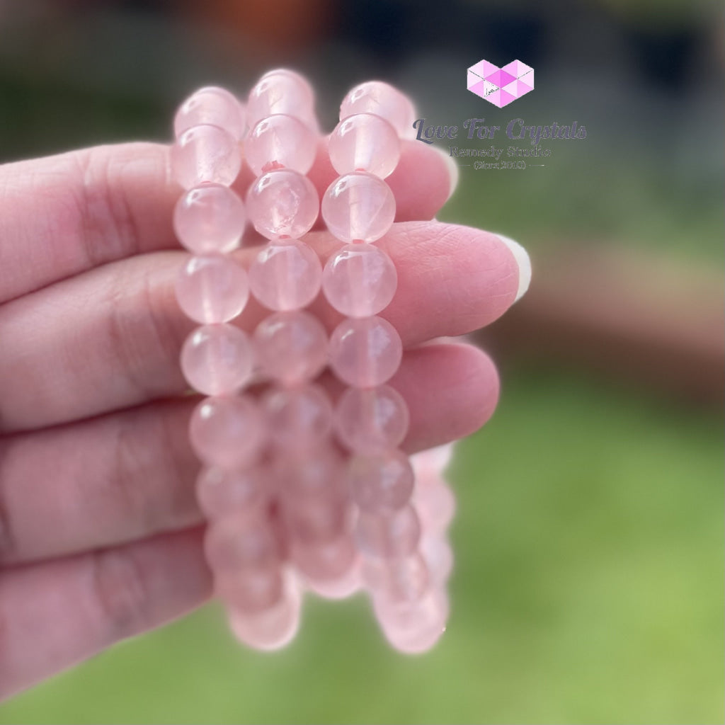 Rose Quartz Gemstone Energy Bracelet (Love) 8Mm