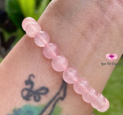 Rose Quartz Gemstone Energy Bracelet (Love) 8Mm