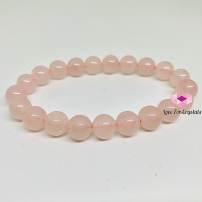 Rose Quartz Gemstone Energy Bracelet (Love) 8Mm