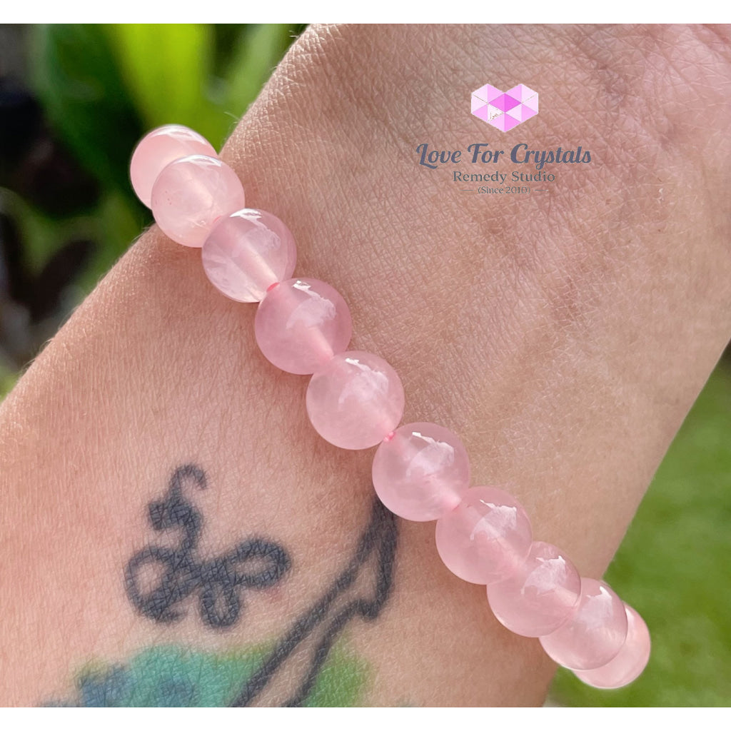 Rose Quartz Gemstone Energy Bracelet (Love) 8Mm