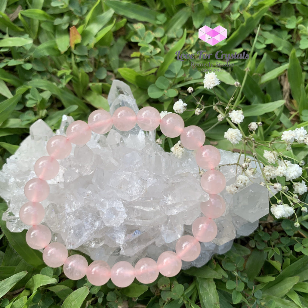 Rose Quartz Gemstone Energy Bracelet (Love) 8Mm