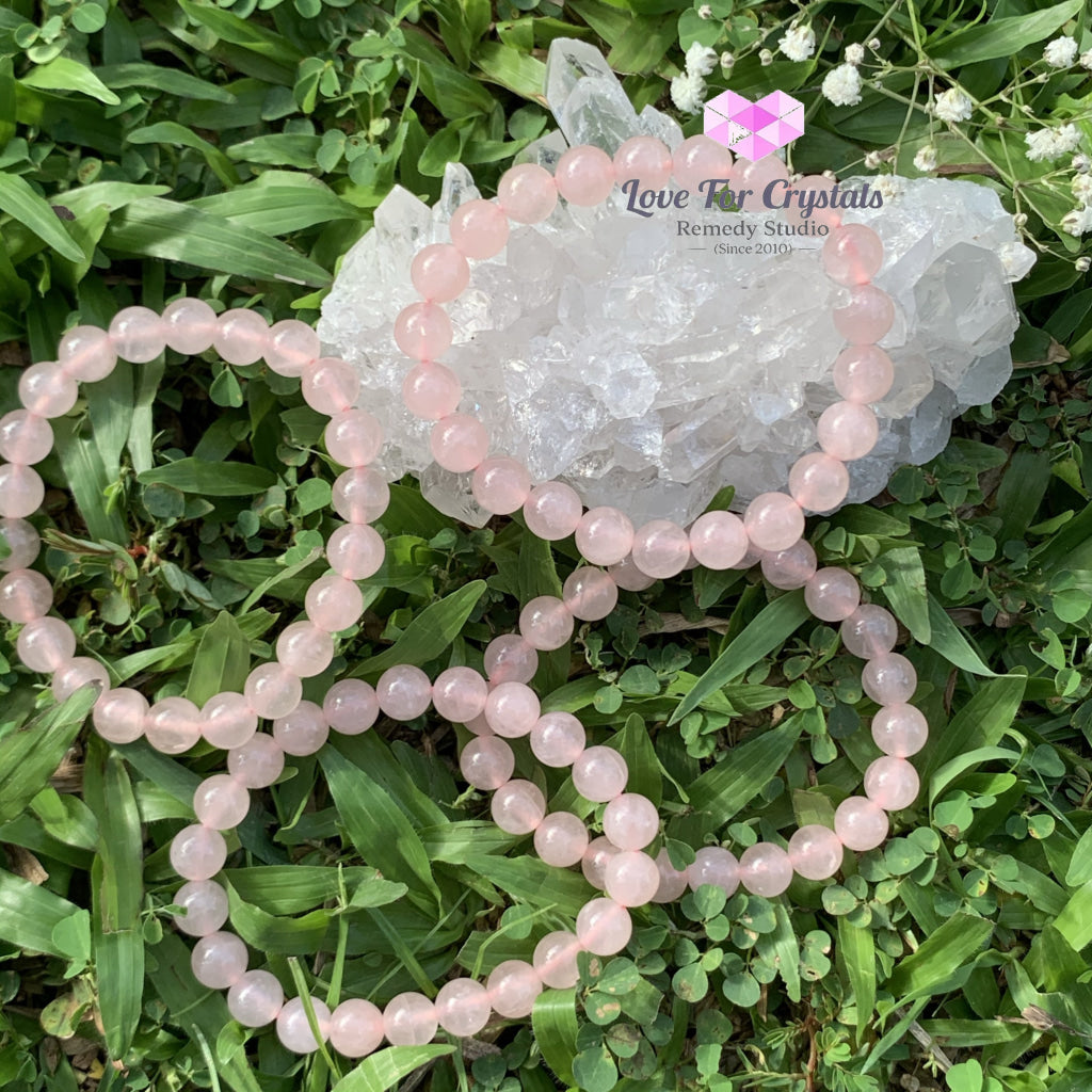 Rose Quartz Gemstone Energy Bracelet (Love) 8Mm