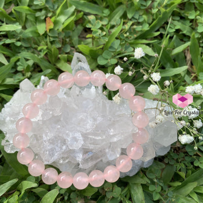 Rose Quartz Gemstone Energy Bracelet (Love) 8Mm