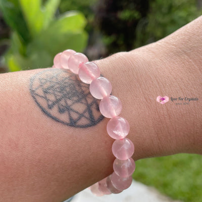 Rose Quartz Gemstone Energy Bracelet (Love) 8Mm