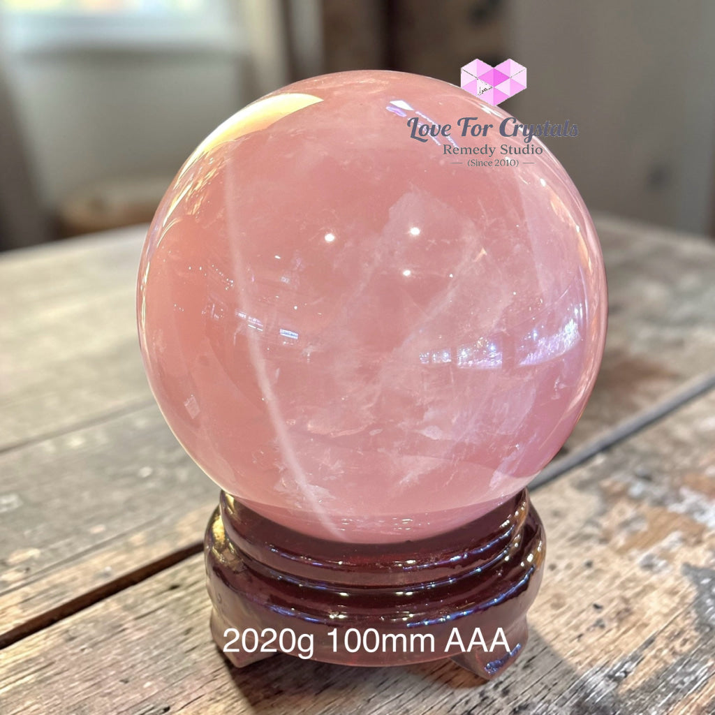 Rose Quartz Large Sphere * 2020g 100mm (AAA) Rose quartz