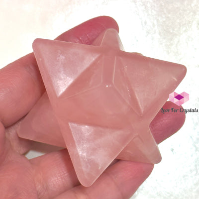 Rose Quartz Merkaba 40Mm (Aaaa Grade) Brazil
