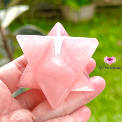 Rose Quartz Merkaba 40Mm (Aaaa Grade) Brazil
