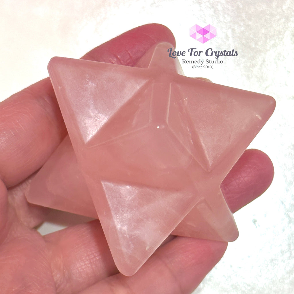 Rose Quartz Merkaba 40Mm (Aaaa Grade) Brazil