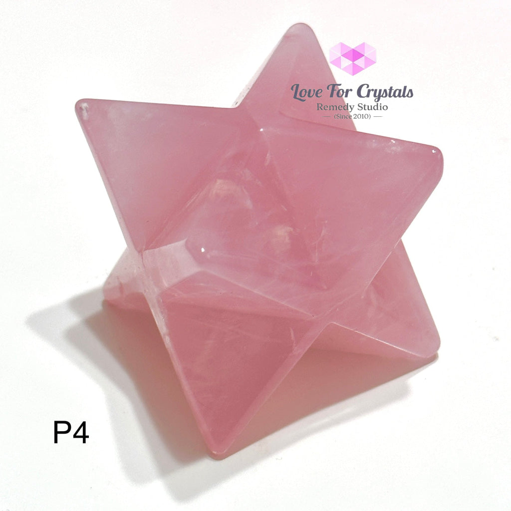 Rose Quartz Merkaba 40Mm (Aaaa Grade) Brazil Photo 4