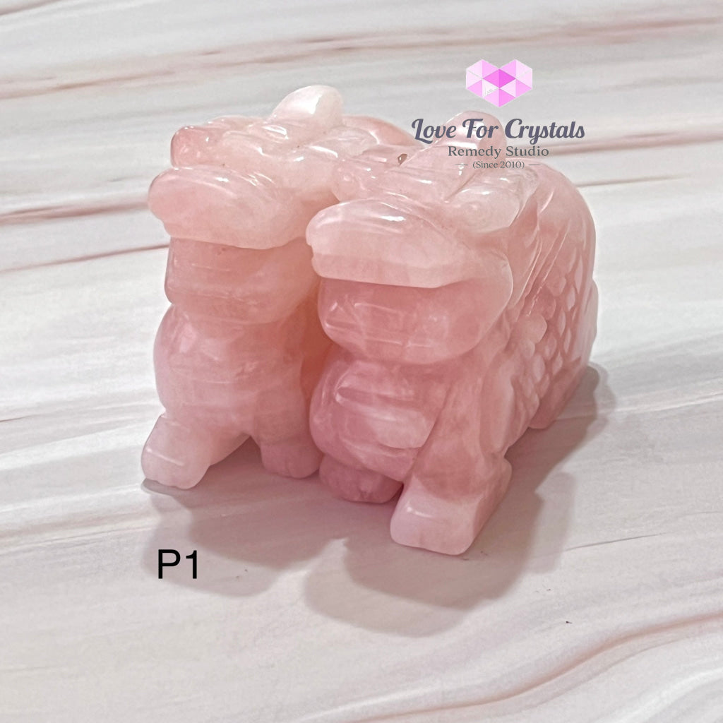 Rose Quartz Pixiu /Piyao 3 Photo 1