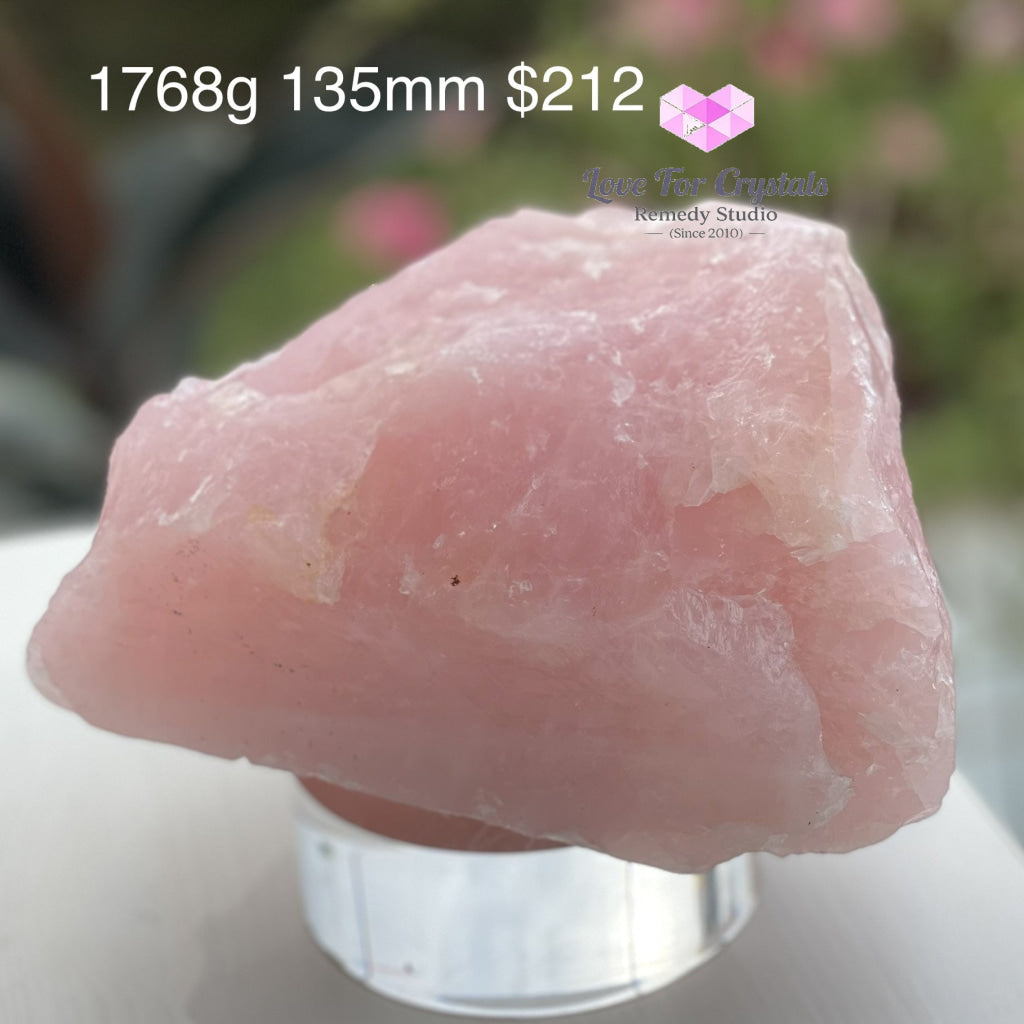 Rose Quartz Raw Large Stone (Brazil) 1768G 135Mm Stones