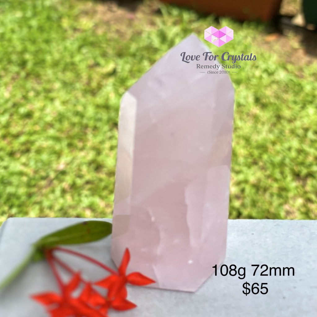 Rose Quartz Standing Point (Brazil) 108G 72Mm
