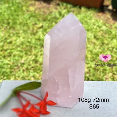 Rose Quartz Standing Point (Brazil) 108G 72Mm