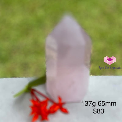 Rose Quartz Standing Point (Brazil) 137G 65Mm