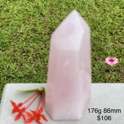 Rose Quartz Standing Point (Brazil) 176G 86Mm