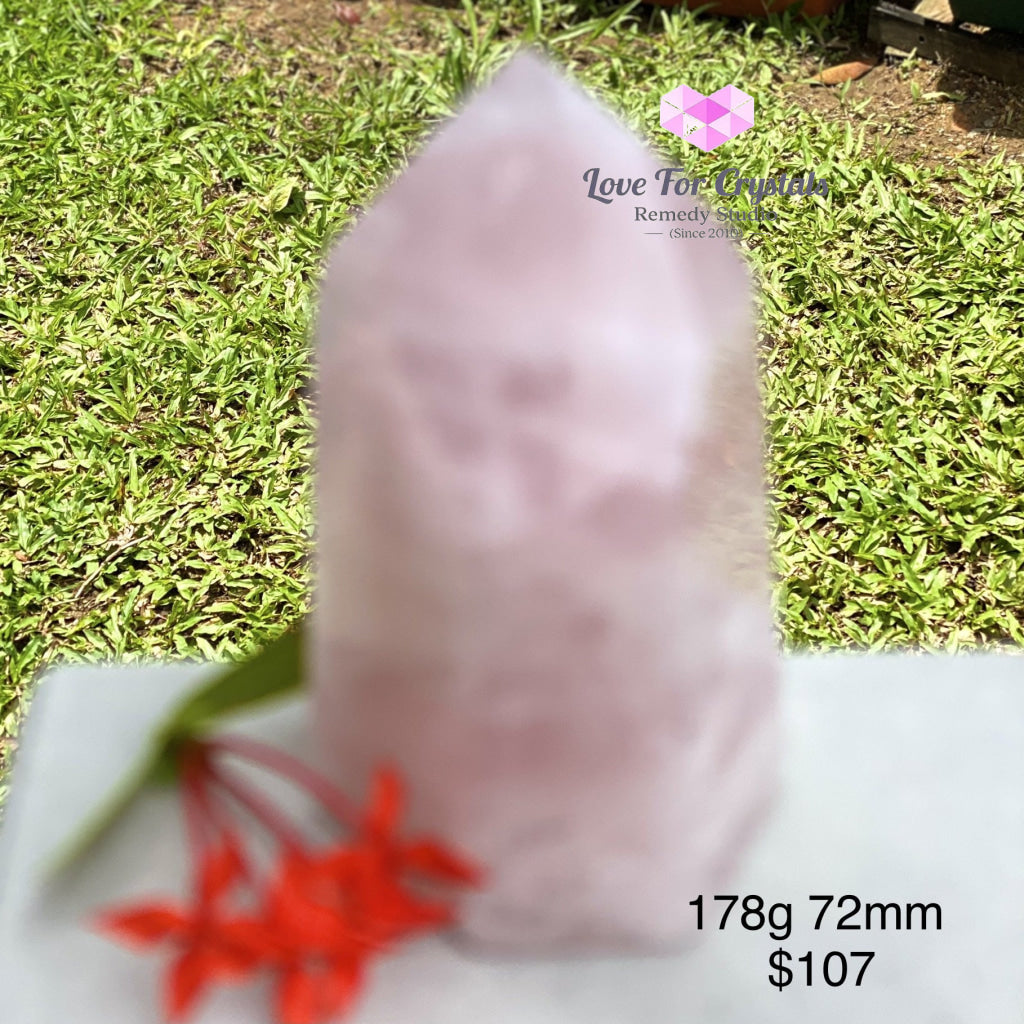 Rose Quartz Standing Point (Brazil) 178G 72Mm