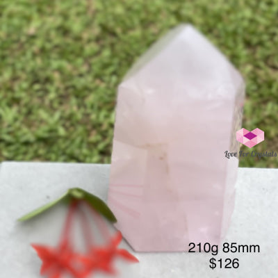 Rose Quartz Standing Point (Brazil) 210G 85Mm