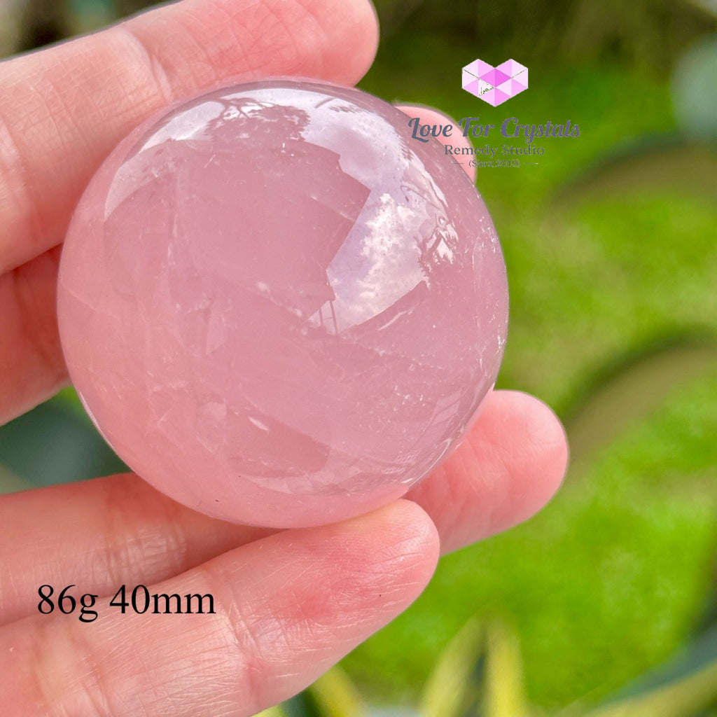 Rose Quartz (Star) Spheres 86G 40Mm