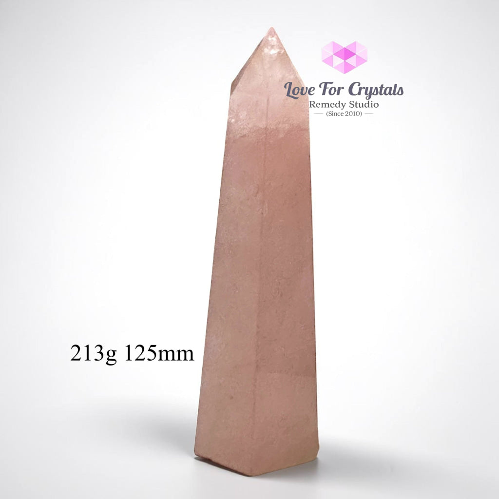 Rose Quartz Tower Anchor Point (Brazil) - 213g 125mm - Rose quartz