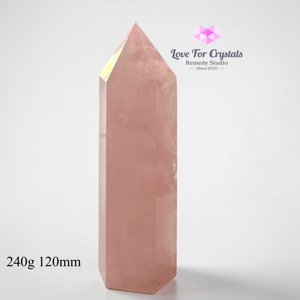 Rose Quartz Tower Anchor Point (Brazil) - 240g 120mm - Rose quartz
