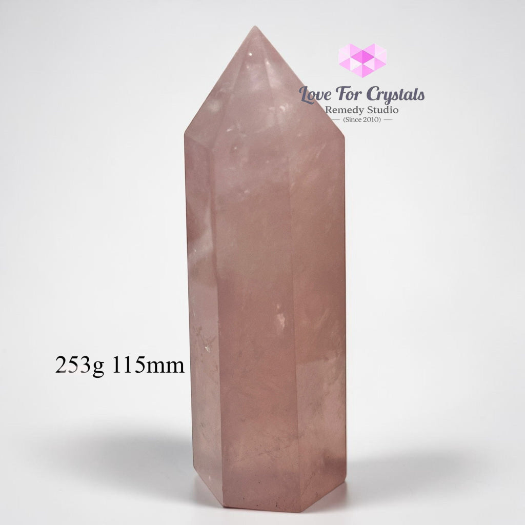 Rose Quartz Tower Anchor Point (Brazil) - 253g 115mm - Rose quartz